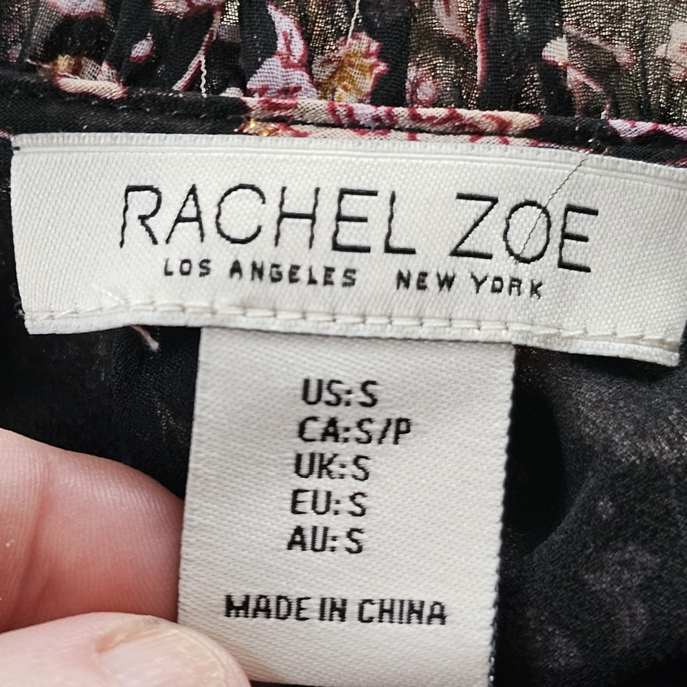 Rachel Zoe Ruffled Floral Cottagecore Blouse In Small - Picture 6 of 8